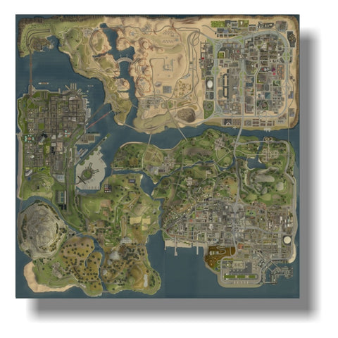 GTA 5 Map Poster